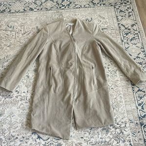 Helmut Lang Knee Length Asymmetrical Zip Coat